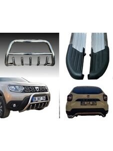 DACIA DUSTER ÖN ARKA TAMPON KORUMA AMAZON YAN BASAMAK 3 LÜ SET 2018 ÖNCESİ